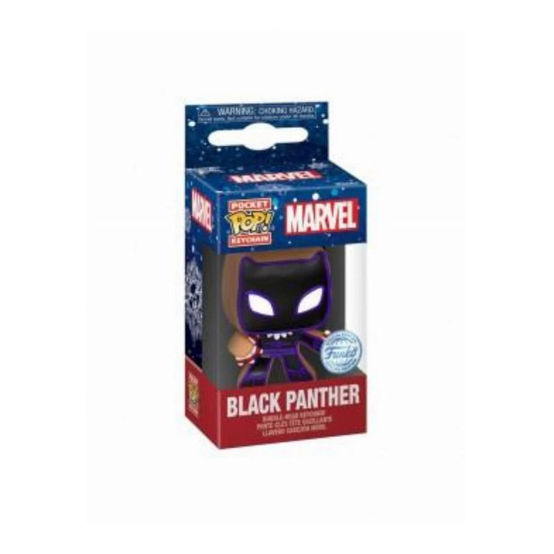 Funko Pocket Pop! Keychain Marvel: Holiday - Black Panther (Exclusive) - دمية